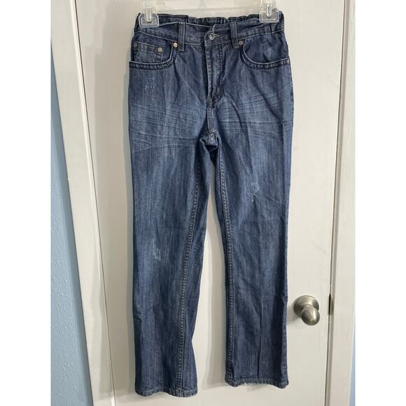 Helix Jeans Boys Size 14 Slim Boot Embroidered Adjustable Waist Skater Grunge - Picture 1 of 5